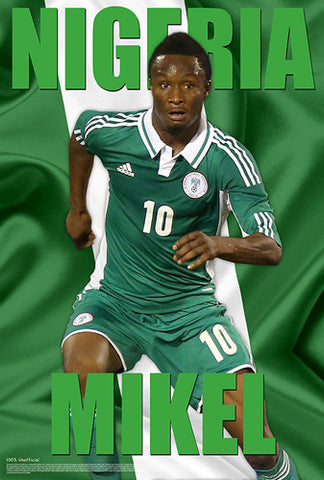 John Obi Mikel "Green Machine" Nigeria World Cup 2014 Soccer Superstar Poster - Starz