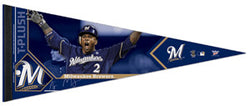 Nyjer Morgan "Signature" Milwaukee Brewers Premium Felt Collector's Pennant (LE /2012)