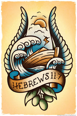 Noah's Ark Tatoo Poster (Hebrews 11:7) - Slingshot Publishing
