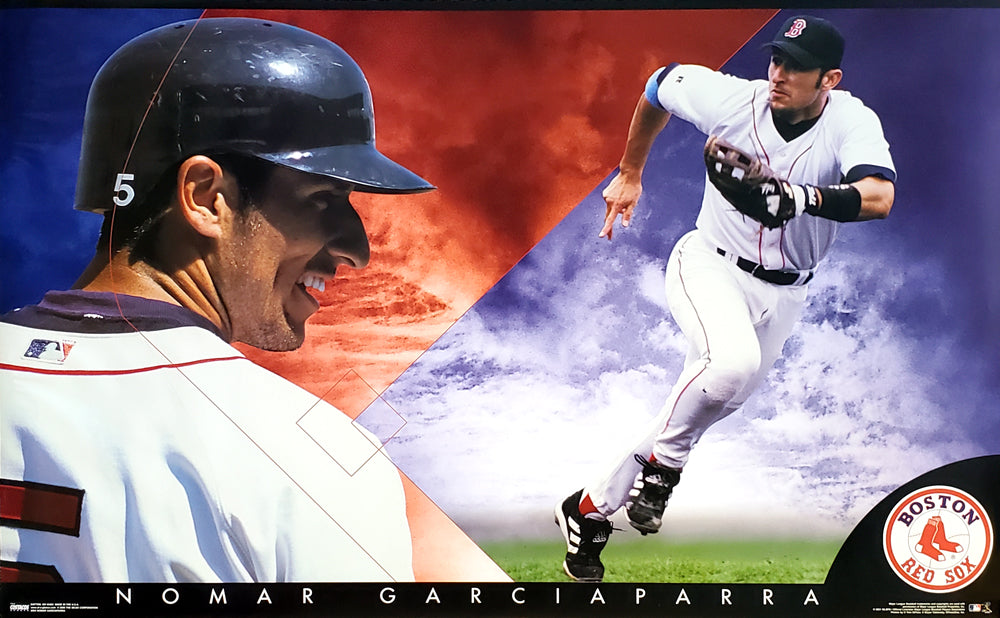 Nomar Garciaparra Superstar Boston Red Sox MLB Action Poster