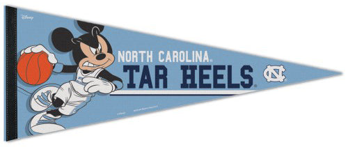 North Carolina Tar Heels Basketball "Mickey Mouse Point Guard" Official Disney NBA Premium Felt Collector's Pennant - Wincraft Inc.