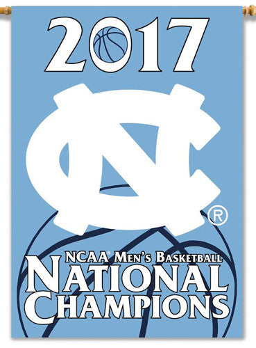 North Carolina Tar Heels 2017 NCAA Men's Basketball CHAMPIONS 28x40 BANNER