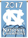 North Carolina Tar Heels 2017 NCAA Men's Basketball CHAMPIONS 28x40 BANNER