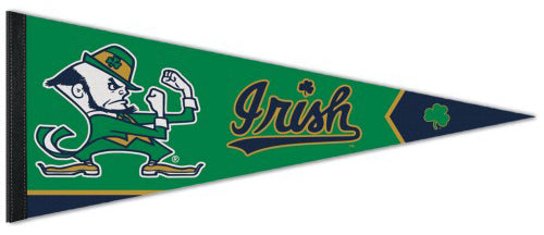 Notre Dame Fighting Irish Classic Leprechaun Style Official NCAA Team Logo Premium Felt Pennant - Wincraft Inc.