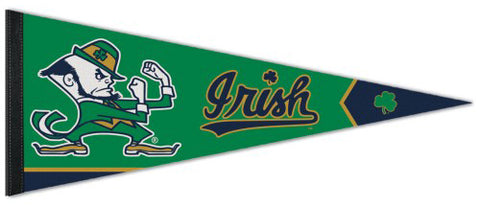 Notre Dame Fighting Irish Classic Leprechaun Style Official NCAA Team Logo Premium Felt Pennant - Wincraft Inc.