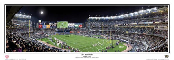 Notre Dame Football "One Yard Line" Game Night at Yankee Stadium Panoramic Poster Print - Everlasting Images 2010