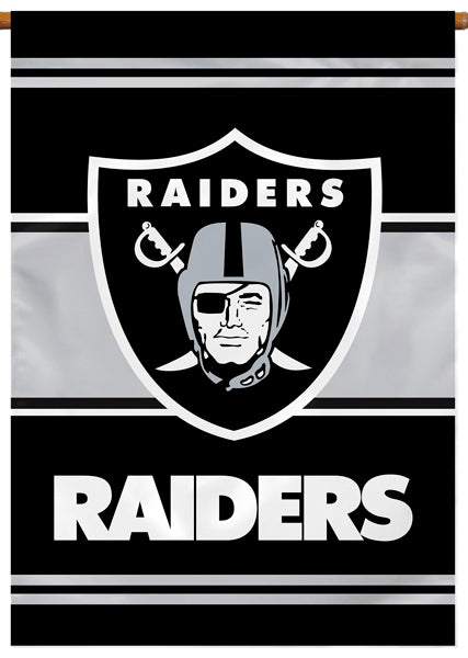 Oakland Raiders Official NFL Football Team Premium 28x40 Banner Flag - BSI Products