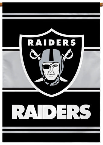 Oakland Raiders Official NFL Football Team Premium 28x40 Banner Flag - BSI Products