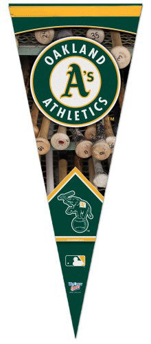 Oakland A's Official Dual-Logo Vertical Premium Felt Collector's Pennant - Wincraft Inc.