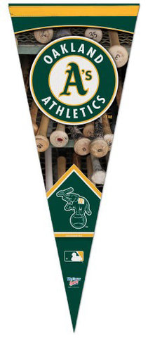 Oakland A's Official Dual-Logo Vertical Premium Felt Collector's Pennant - Wincraft Inc.