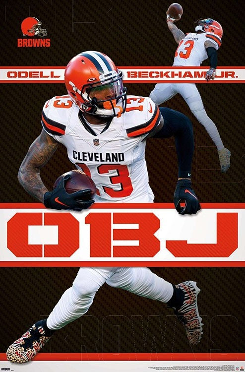 Odell Beckham Jr. Game Breaker Cleveland Browns NFL Action Wall