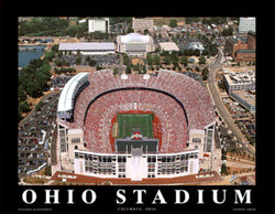 Ohio Stadium "From Above" Buckeyes Football Gameday Poster Print - Aerial Views
