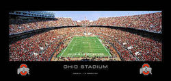 Ohio State Football "Home of the Buckeyes" (Black Border) Panoramic Poster - RA 2006