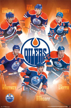 Edmonton Oilers "Superstars" NHL Hockey Action Poster - Costacos 2013