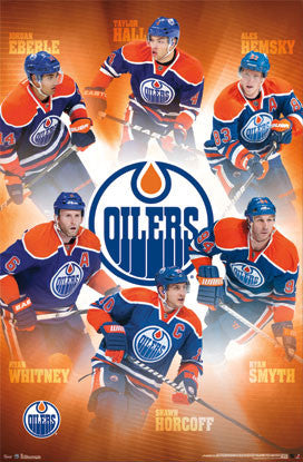 Edmonton Oilers "Superstars" NHL Hockey Action Poster - Costacos 2013