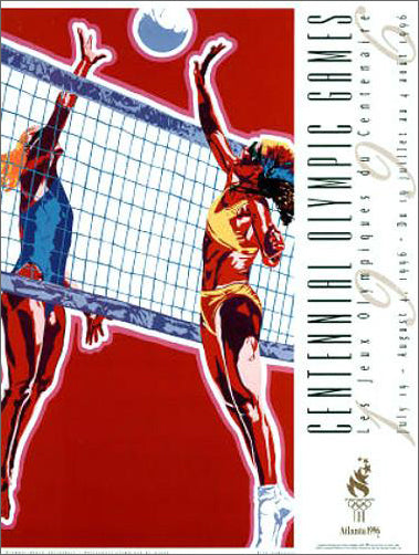 Atlanta 1996 Olympics Women's Beach Volleyball Official Event Poster - Fine Art Ltd
