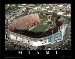 Miami Hurricanes Football "Orange Bowl Classic" Poster - Aerial Views 2003