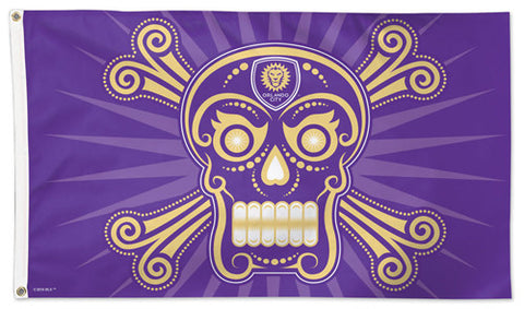 Orlando City Football Club Skull-and-Crossbones-Style Official MLS Soccer 3' x 5' Flag - Wincraft Inc.