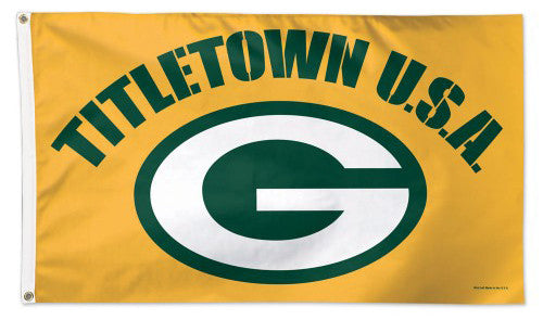 Green Bay Packers "Titletown USA" Official NFL Football DELUXE 3'x5' Flag - Wincraft Inc.