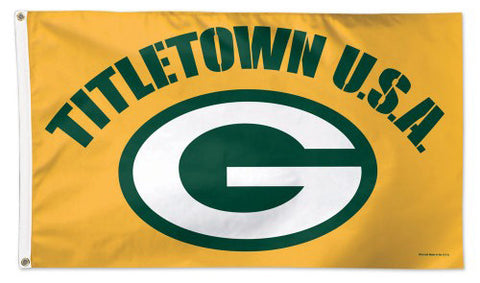 Green Bay Packers "Titletown USA" Official NFL Football DELUXE 3'x5' Flag - Wincraft Inc.
