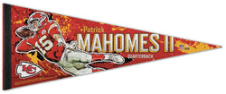 Patrick Mahomes "Super Hero" Kansas City Chiefs NFL Action Premium Felt Collector's PENNANT - Wincraft