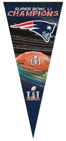 New England Patriots Super Bowl LI (2017) Champs Premium Felt EXTRA-LARGE Pennant