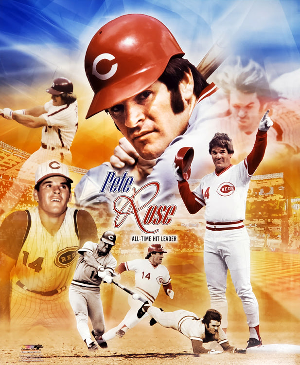 Pete Rose Legend Cincinnati Reds Career Commemorative Poster - Photo –  Sports Poster Warehouse