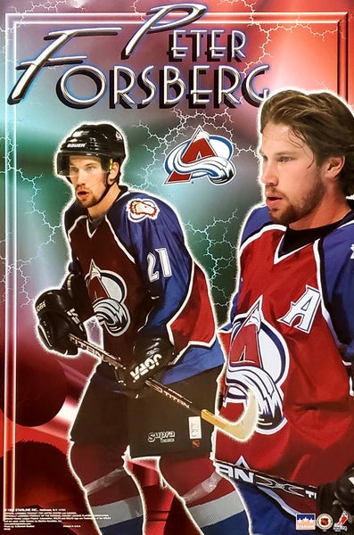 Peter Forsberg "Superstar" Colorado Avalanche Poster - Starline 1999