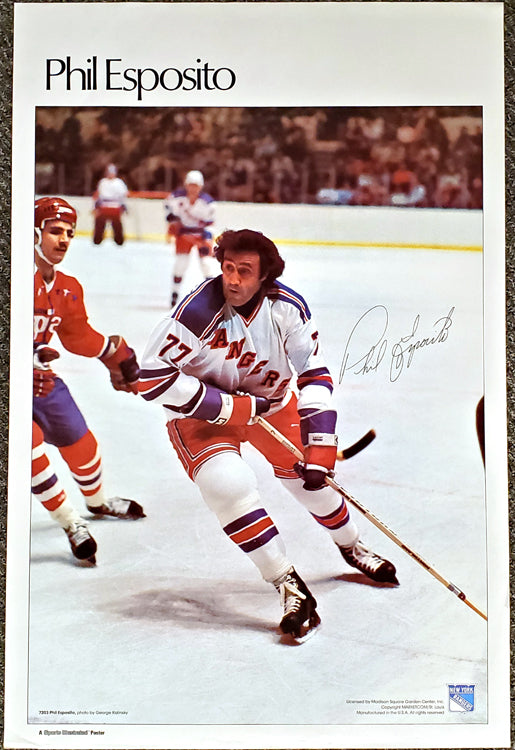 Eddie Giacomin Signed Photo 16x20 Hockey 15 Autographs NY Rangers