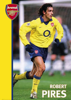 Robert Pires "Road Warrior" Arsenal FC Poster - GB 2004