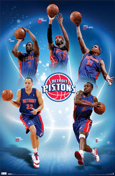 Detroit Pistons "Five Stars" (2011) Poster - Costacos Sports