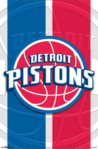 Detroit Pistons Official NBA Basketball Team Logo Poster - Costacos Sports