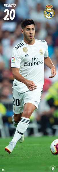 Marco Asensio "Storming" HUGE Door-Sized Real Madrid RMCF Football Soccer Poster - Grupo Erik (Spain)