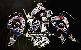 Nashville Predators "Three Stars" Poster (Dunham, Cote, Krivokrasov) - Costacos 1999