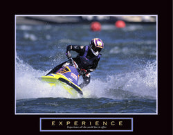 Jet Ski Racing "Experience" Motivational Poster - Front Line