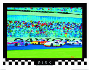 Stock Car Racing "Risk" Motivational Poster - Front Line