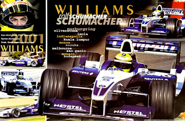 Ralf Schumacher Williams 2001 Formula 1 Racing Poster - UK 2001