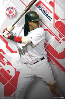 Manny Ramirez "Machine" Boston Red Sox MLB Action Poster - Costacos 2008