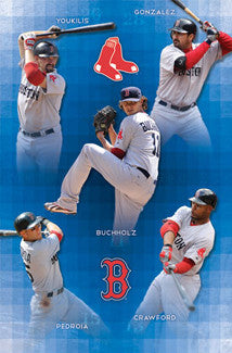 Boston Red Sox "Super Five" (2011) Poster - Costacos Sports