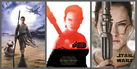 COMBO: Star Wars The Force Awakens REY 3-Poster Combo Set - Trends International