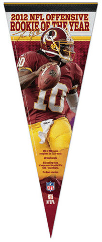 Robert Griffin III 2012 NFL Rookie of the Year Washington Redskins Premium Felt Pennant