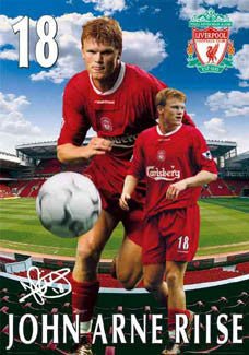 John Arne Riise "Anfield Star" Liverpool FC Poster - GB 2003