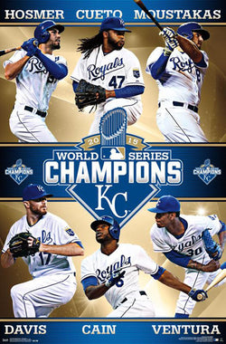 Kansas City Royals 2015 World Series CHAMPIONS 6-Player Commemorative Poster - Trends