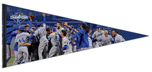 Kansas City Royals 2015 World Series CELEBRATION Premium 17x40 XL Felt Pennant - Wincraft