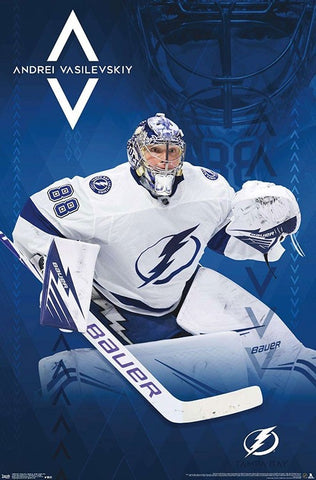 Andrei Vasilevskiy "Stopper" Tampa Bay Lightning Official NHL Goalie Action Poster - Trends 2019