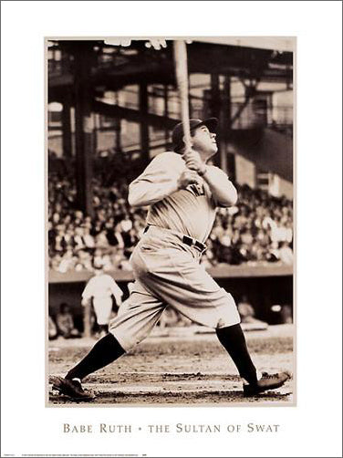 Babe Ruth "The Sultan of Swat" (c.1929) New York Yankees Premium Wall Poster - NYGS
