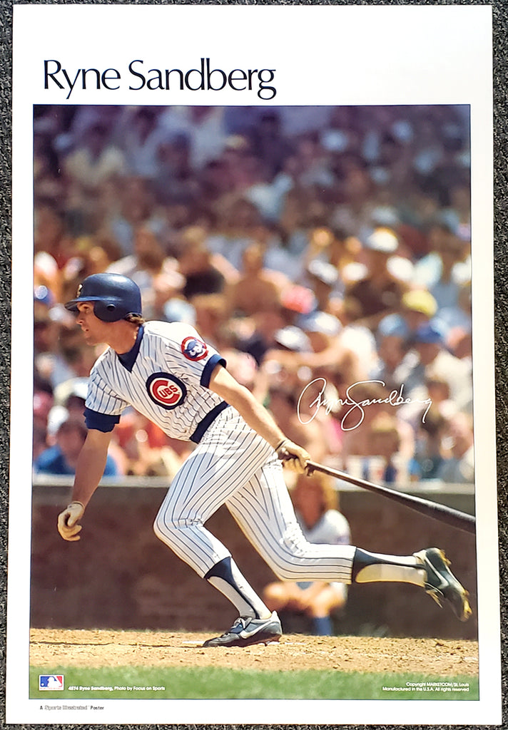 Ryne Sandberg Superstar Chicago Cubs Vintage Original Poster