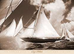 Yachting Sailboat Racing "The Cannon Race I" Poster Print - C. Silken 2005