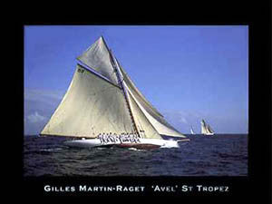 Yachting "Avel", St. Tropez Sailing Premium Poster Print - Art Group Ltd.