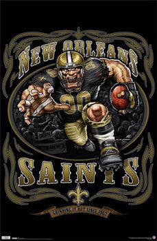 New Orleans Saints "Grinding it Out Since 1967" Theme Art Poster - Costacos Sports